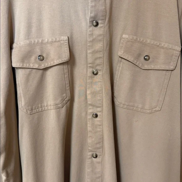 Peter Millar Tan Button-Up Shirt ECU - Picture 3 of 3